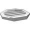 Ekena Millwork Octagonal Surface Mount PVC Gable Vent: Functional, w/ 2"W x 2"P Brickmould Sill Frame, 18"W x 18"H GVPOC18X1803SF - alternate 4